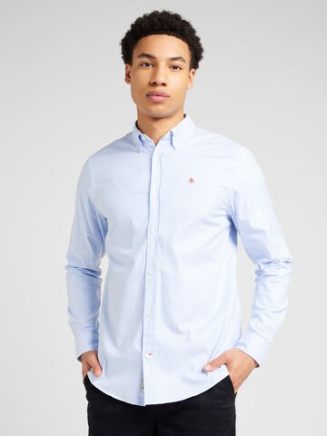 SCOTCH & SODA Regular fit Overhemd 'Essential' in Blauw: voorkant