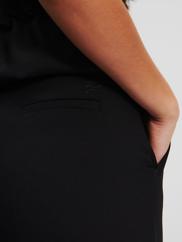 Karl Lagerfeld Wide leg Pleat-front trousers in Black
