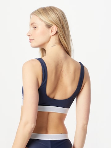 Tommy Jeans Bustier Góra bikini w kolorze niebieski