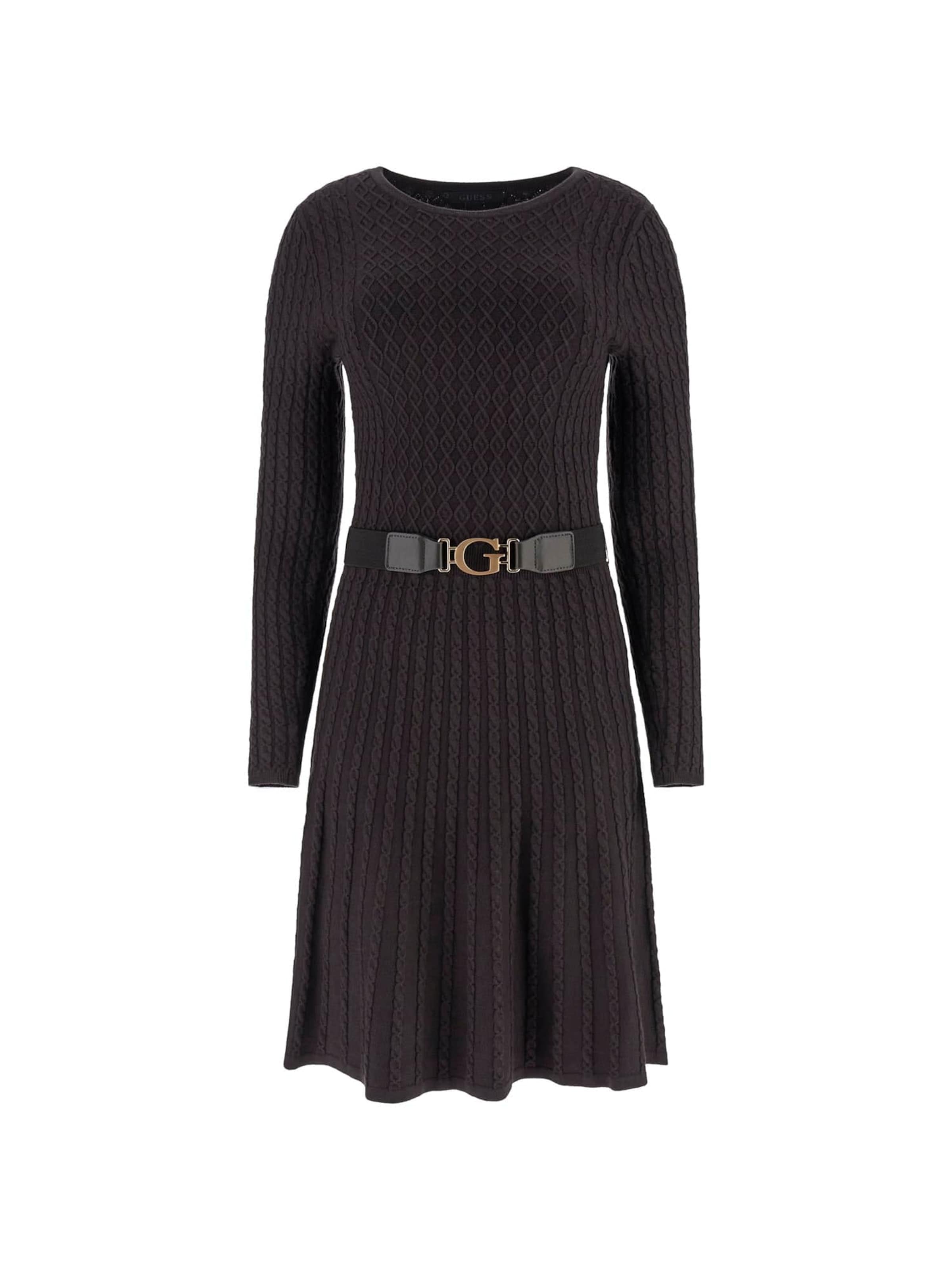 GUESS Knitted dress 'HANA' in Brown: front