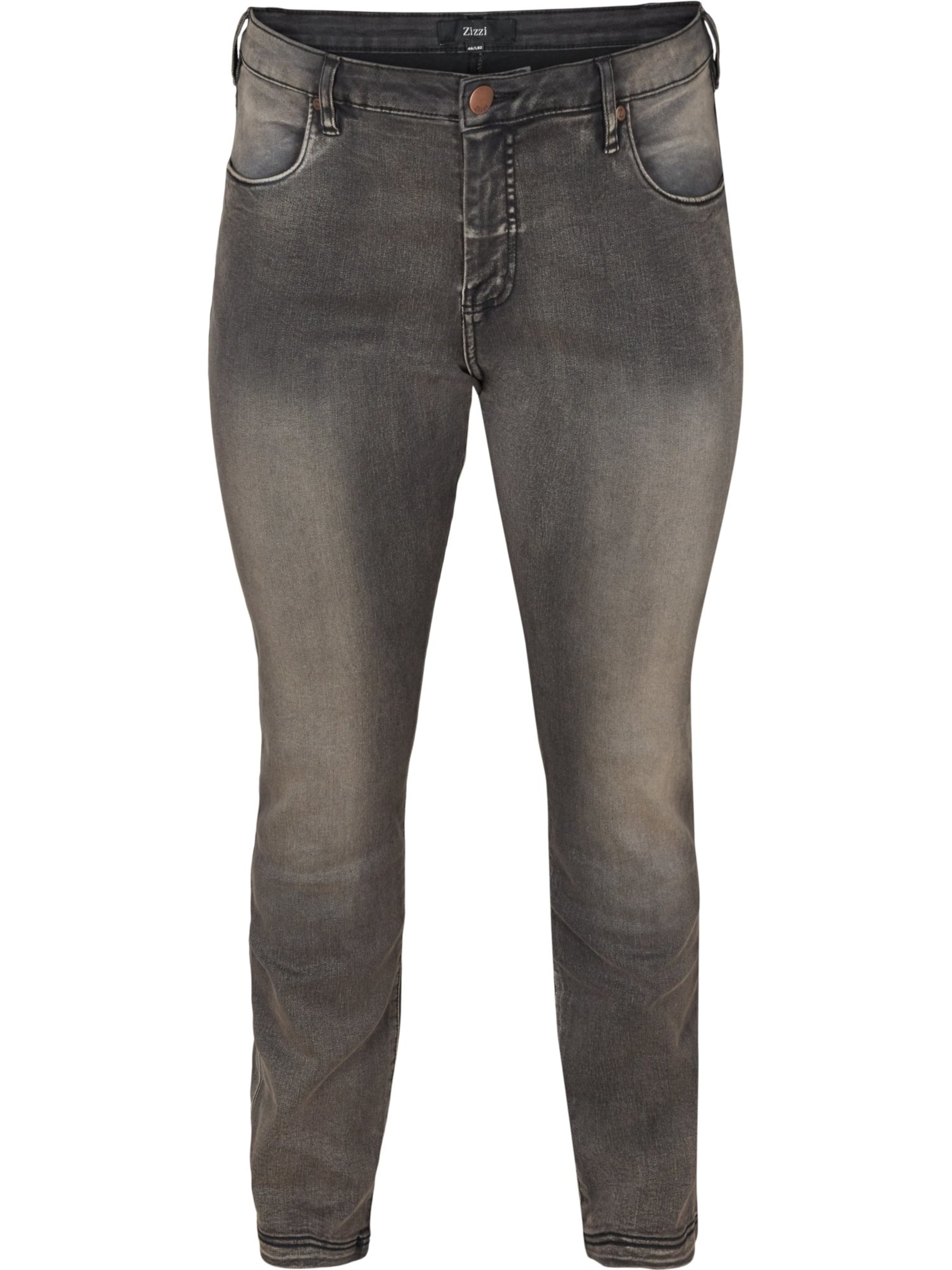 Slimfit Jeans 'Emily' di Zizzi in grigio: frontale