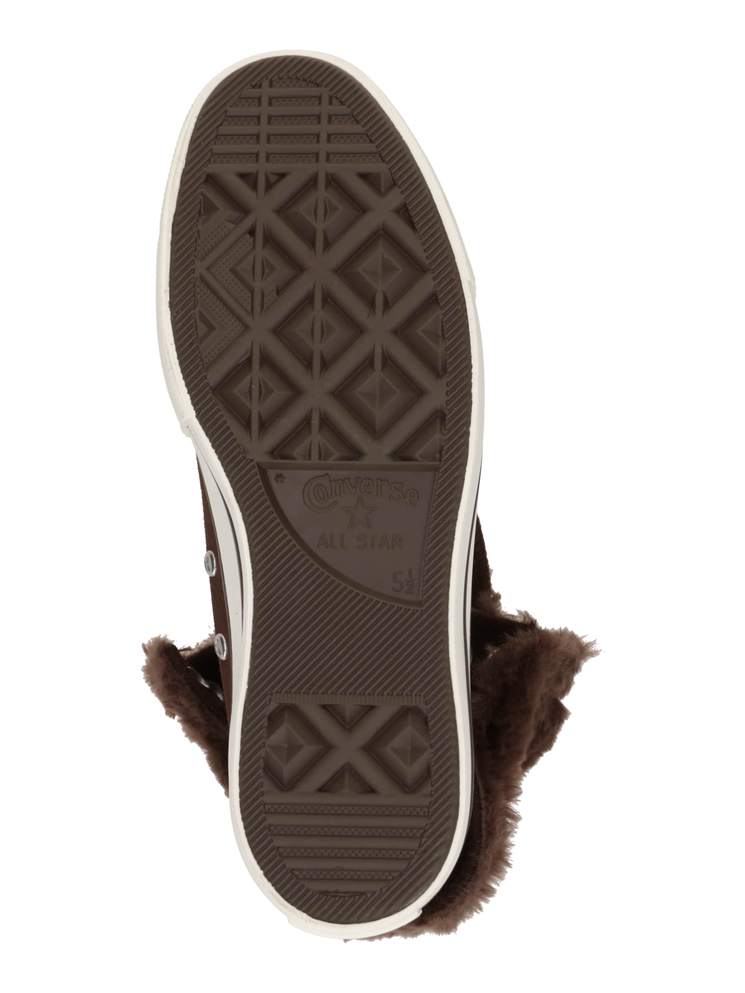 CONVERSE - Sapatilhas altas 'CTAS FOLD OVER' em castanho