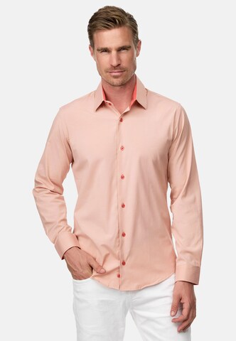 Rusty Neal Slim fit Overhemd in Roze: voorkant