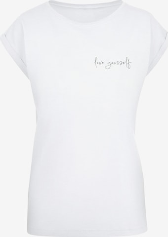 Merchcode Shirt 'Love Yourself' in White: front