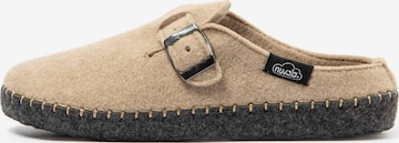 Nuvola. Hausschuh 'Zueco Belt' in Beige: Vorderseite