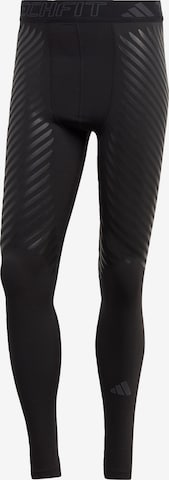 Skinny Pantalon de sport 'Techfit Control x RHEON' ADIDAS PERFORMANCE en noir : devant
