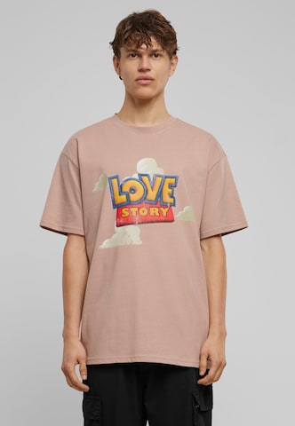 MT Upscale Shirt 'Love Story' in Roze: voorkant