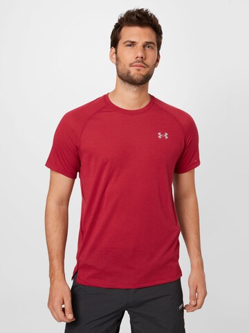 T-Shirt fonctionnel 'Streaker' UNDER ARMOUR en rose : devant