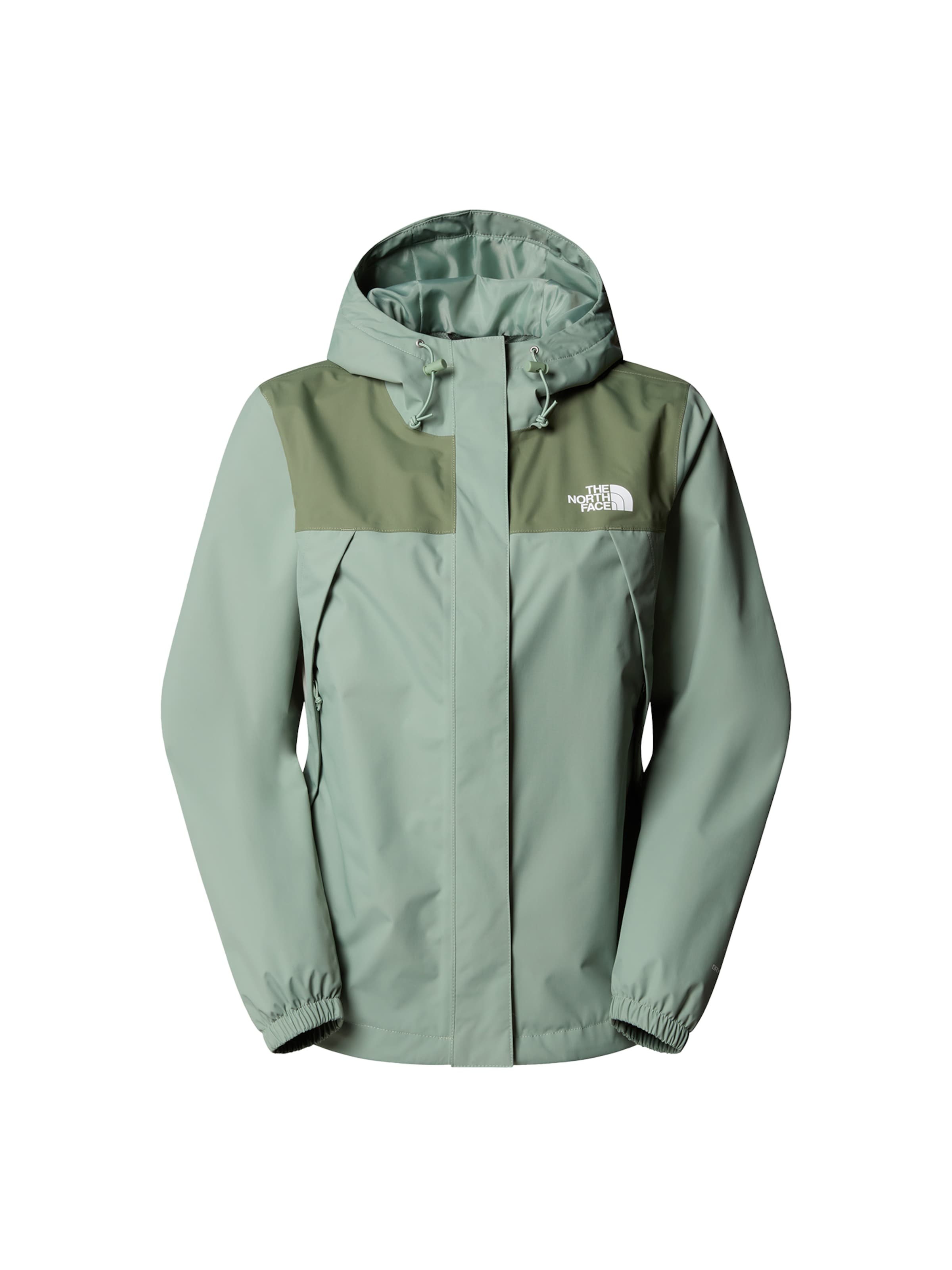 THE NORTH FACE Outdoorová bunda 'ANTORA' – zelená: přední strana