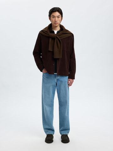 Veste mi-saison SELECTED en marron