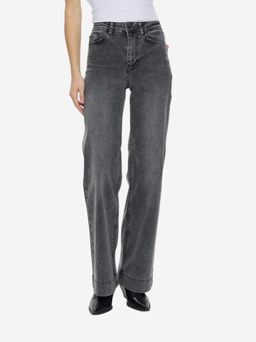 NÜMPH - Perna larga Calças de ganga 'NUPARIS HR WIDE JEANS ' em preto