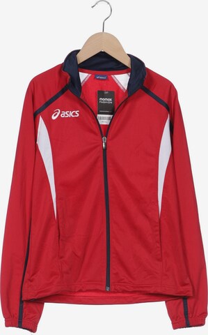 ASICS Sweatshirt & Zip-Up Hoodie in M in Red: front