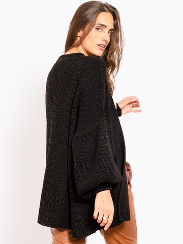 SASSYCLASSY - Casaco de malha oversized em preto