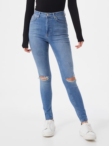 NA-KD Skinny Jeans in Blue: front