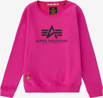 Felpa di ALPHA INDUSTRIES in lilla: frontale
