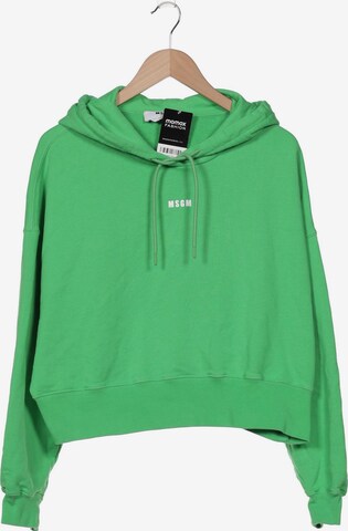 MSGM Sweatshirt & Zip-Up Hoodie in L in Green: front