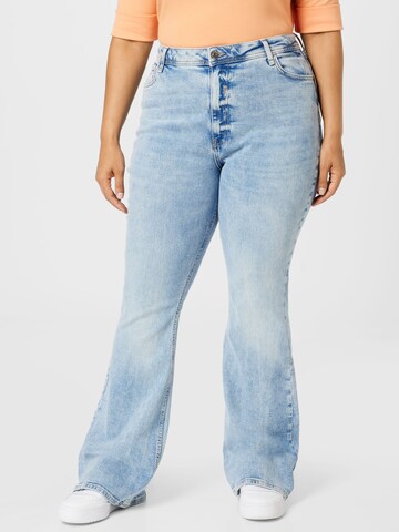 River Island Plus Flared Jeans in Blauw: voorkant