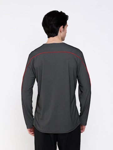 neverover - Camiseta funcional 'Men's Essential Striped Long Sleeve T-shirt' en negro