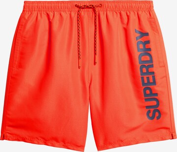 Superdry Badeshorts in Rot: predná strana