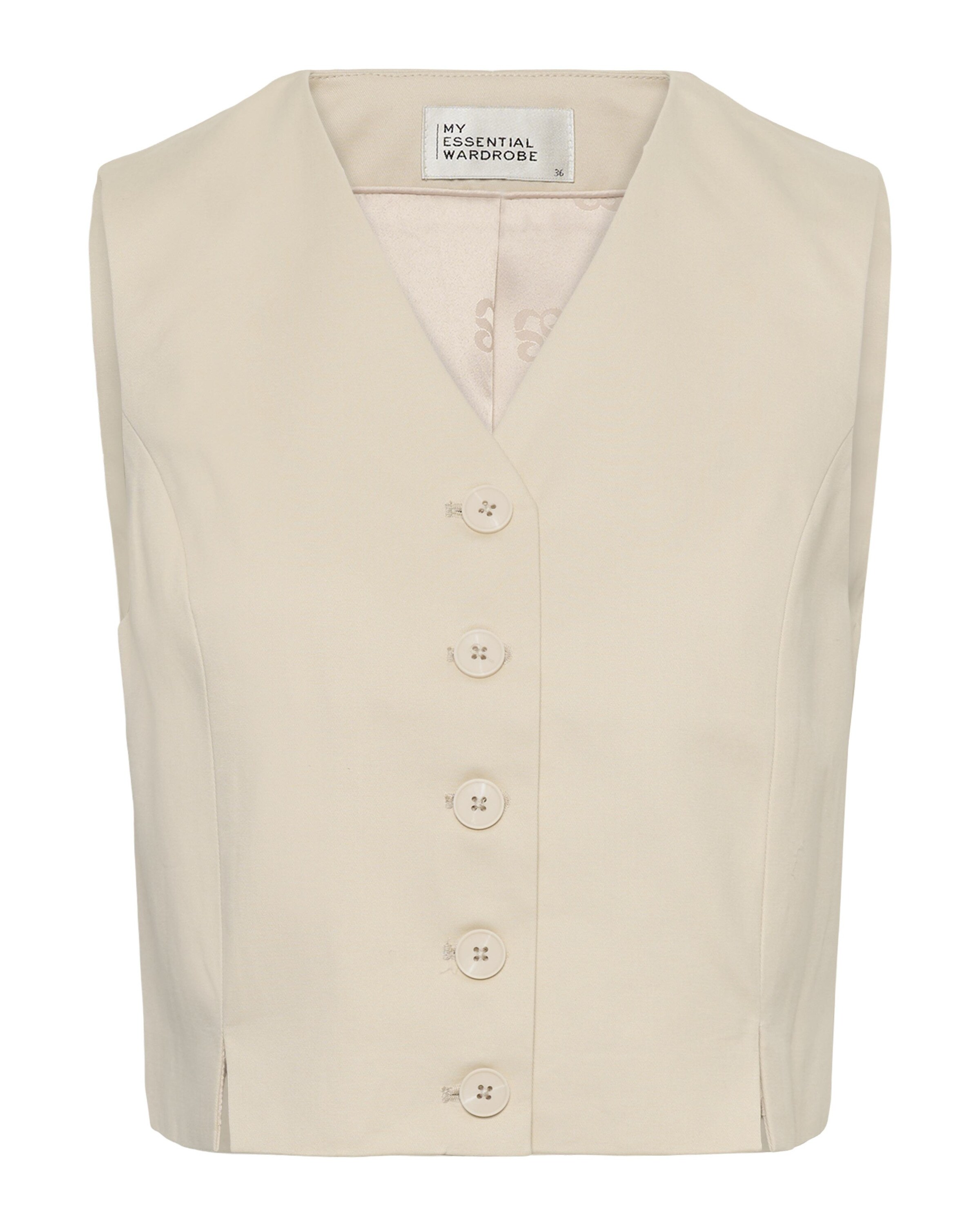 My Essential Wardrobe Bodywarmer 'MWGisva' in Beige: voorkant