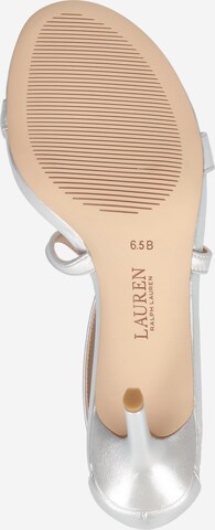 Lauren Ralph Lauren Páskové sandály 'GABRIELE' – stříbrná