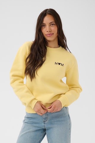 Sweat-shirt Kaffe en jaune : devant