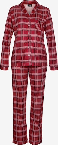 HIS JEANS Pyjama in Rot: front