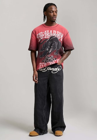 Ed Hardy Baggy Jeans 'Tattoo City Tiger' in Zwart
