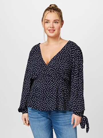 Dorothy Perkins Curve Блузка в Синий: спереди