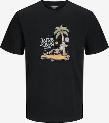 JACK & JONES Shirt 'JORSkull Coast' in Black: front