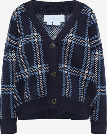 usha BLUE LABEL Knit cardigan in Blue: front