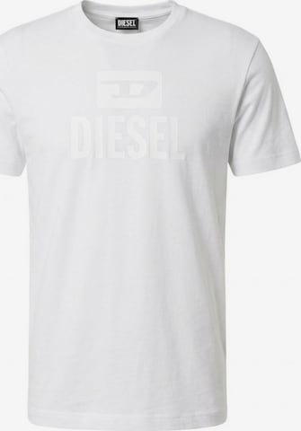 DIESEL - Camisa 'T-Diego Tone On Tone' em branco: frente