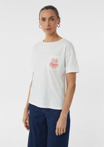 T-shirt COMMA en blanc : devant