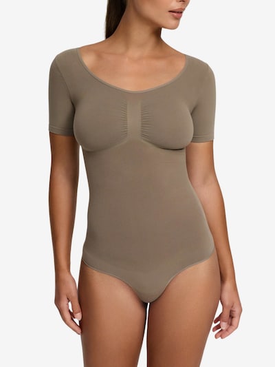 Body modellante 'T-Shirt Bodysuit Sculpting Shapewear mit String' in XS cfab di colore talpa, Visualizzazione prodotti