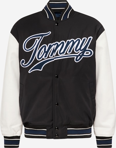 Tommy Jeans Starpsezonu jaka, krāsa - tumši zils / melns / balts, Preces skats