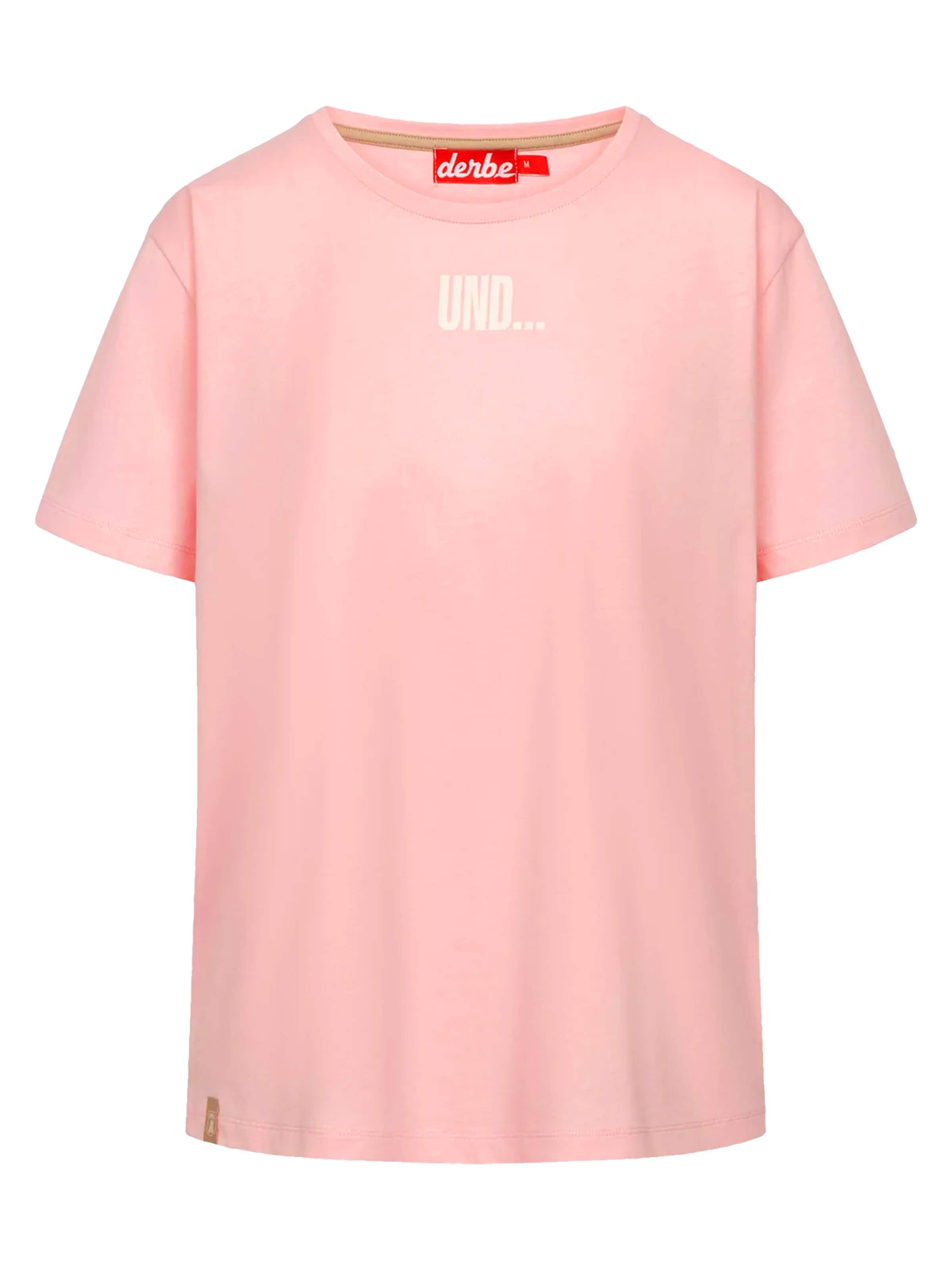 Derbe Shirt 'Und Tschüss'‌‌ in Pink: Vorderseite