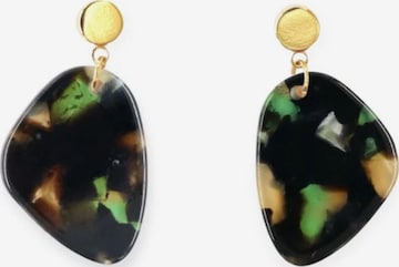 Fräulein Wunder Earrings 'Acetat Amy' in Green: front
