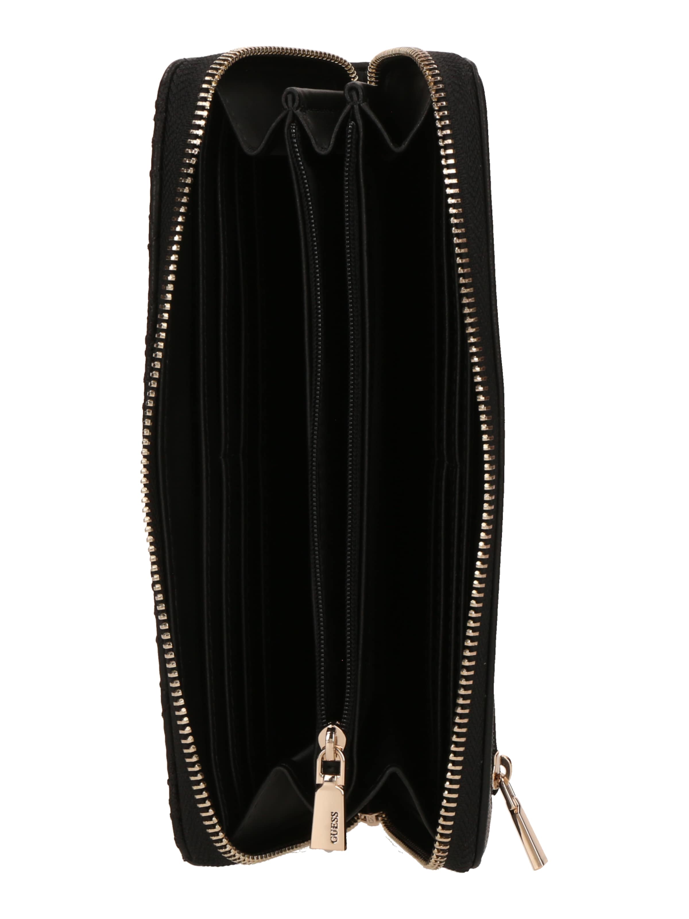 GUESS Πορτοφόλι 'ADELASIA SLG LARGE ZIP AROUND' σε μαύρο