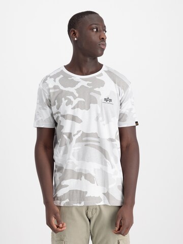 Maglietta 'Camo' di ALPHA INDUSTRIES in grigio: frontale