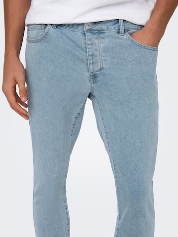 Only & Sons Skinny Jeans 'WARP' i blå