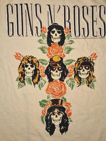 GUNS N' ROSES - Camiseta 'Guns N´Roses Rose Cross T-Shirt' en blanco