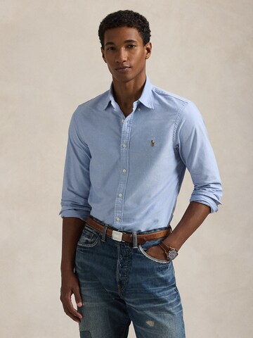 Polo Ralph Lauren Слим Рубашка в Синий: спереди