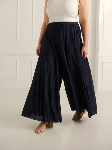 Wide leg Pantaloni 'Samantha' di Guido Maria Kretschmer Curvy in blu: frontale