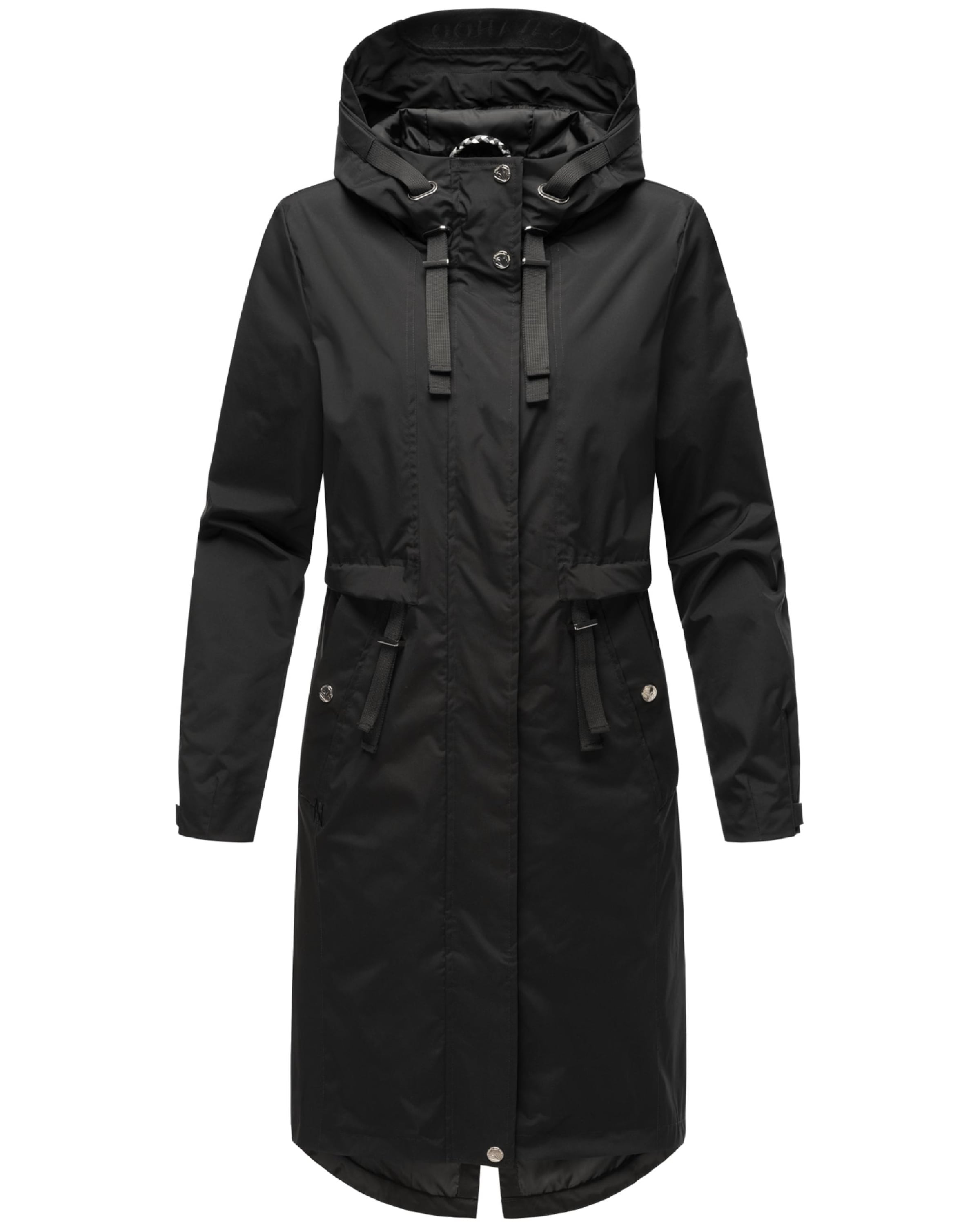 NAVAHOO Функционално палто 'Silberperlee' в черно: отпред