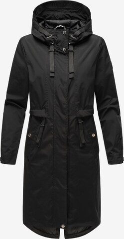 NAVAHOO Raincoat 'Silberperlee' in Black: front