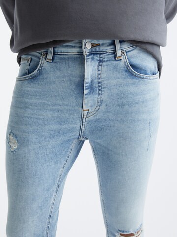 Pull&Bear Skinny Džíny – modrá