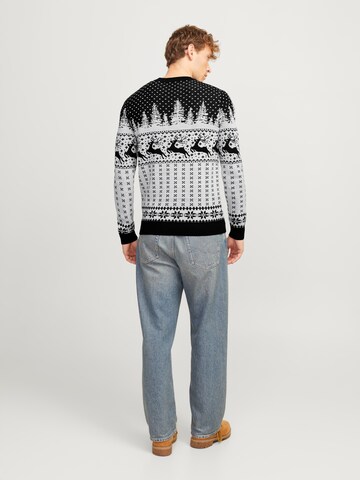 Pull-over 'JJXmas Gabriel' JACK & JONES en blanc