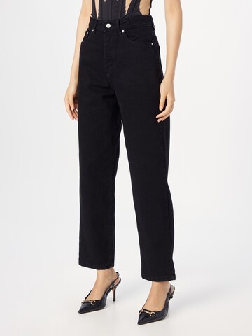 Nasty Gal Regular Jeans in Zwart: voorkant