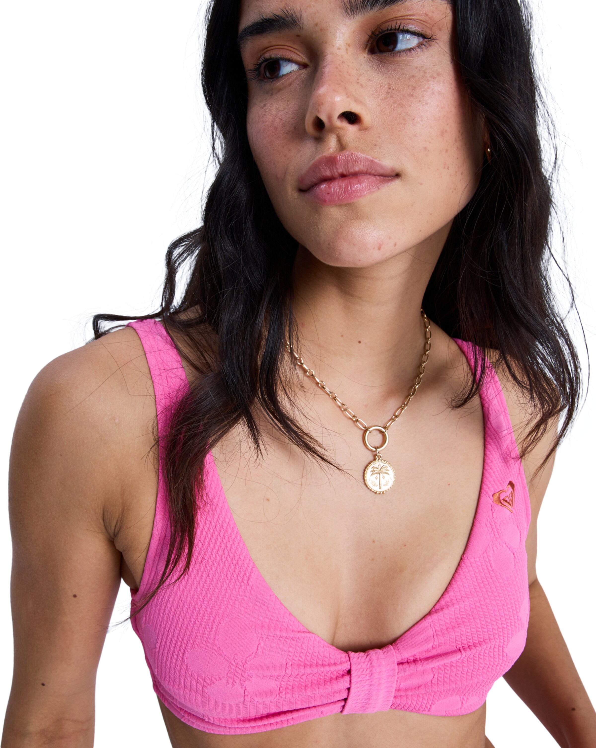 ROXY T-shirt Bikini Top 'Paradise' in Pink