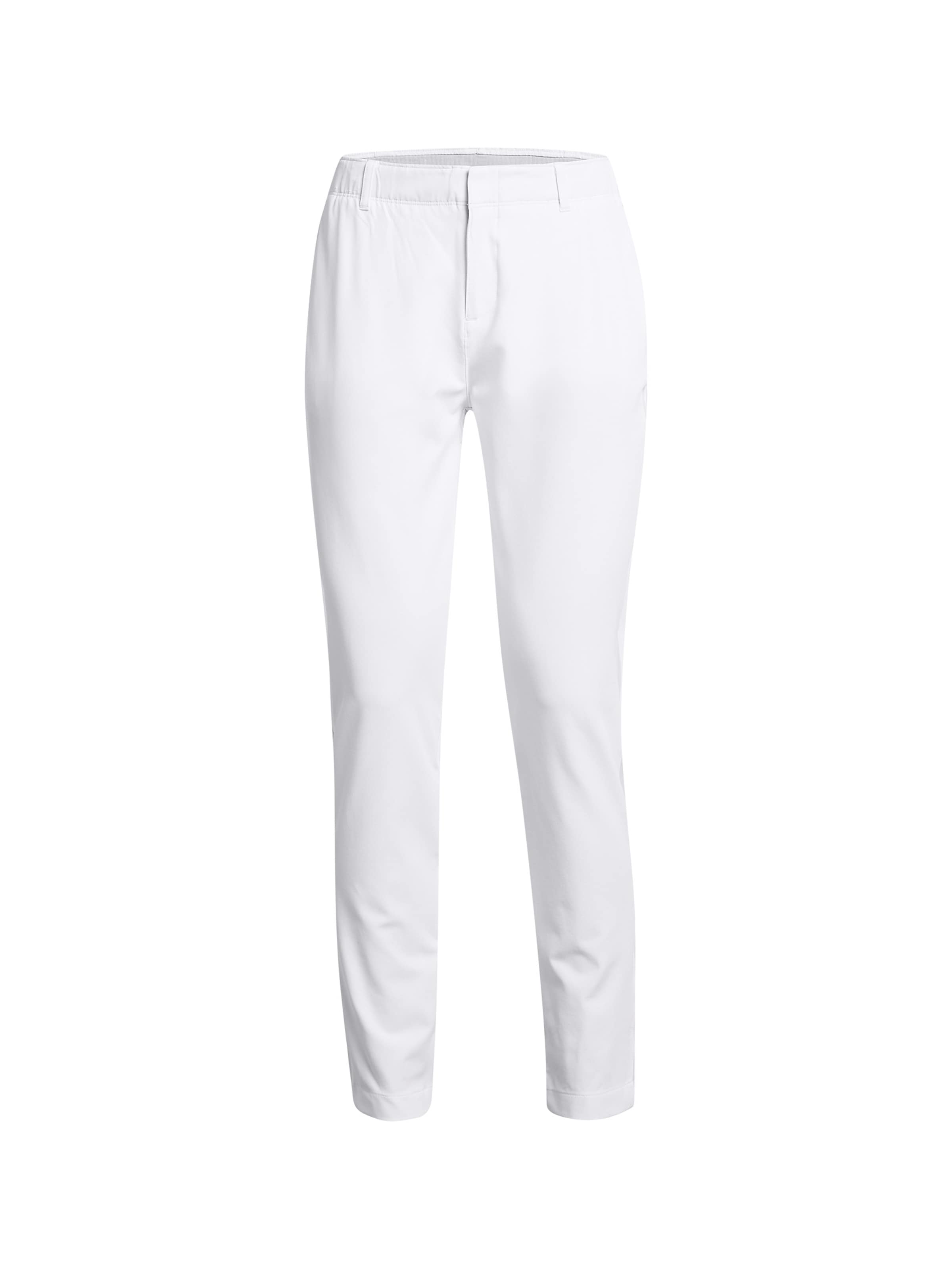 UNDER ARMOUR Slim fit Sports trousers 'Drive' in White: front